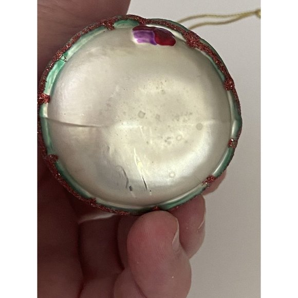 Vintage Painted Ornament Old Blown Glass German Snow Man Figure Like Santa EUC - Picture 5 of 14